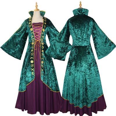Witch Cosplay Dress Blue Victorian Versailles Dancing Ball Gown Drama Dress Halloween Party