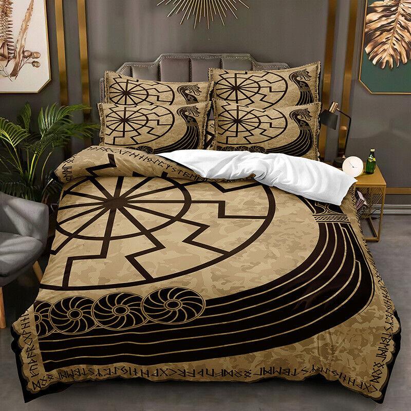 Viking Mythology 3D Duvet Cover Pillowcase Single Double King Bedding Set Gift