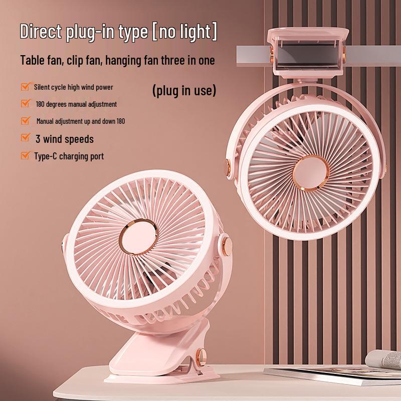 Portable USB Clip Fan: Handheld, Desktop, Baby Carriage, Outdoor, and Bedside Charging Fan