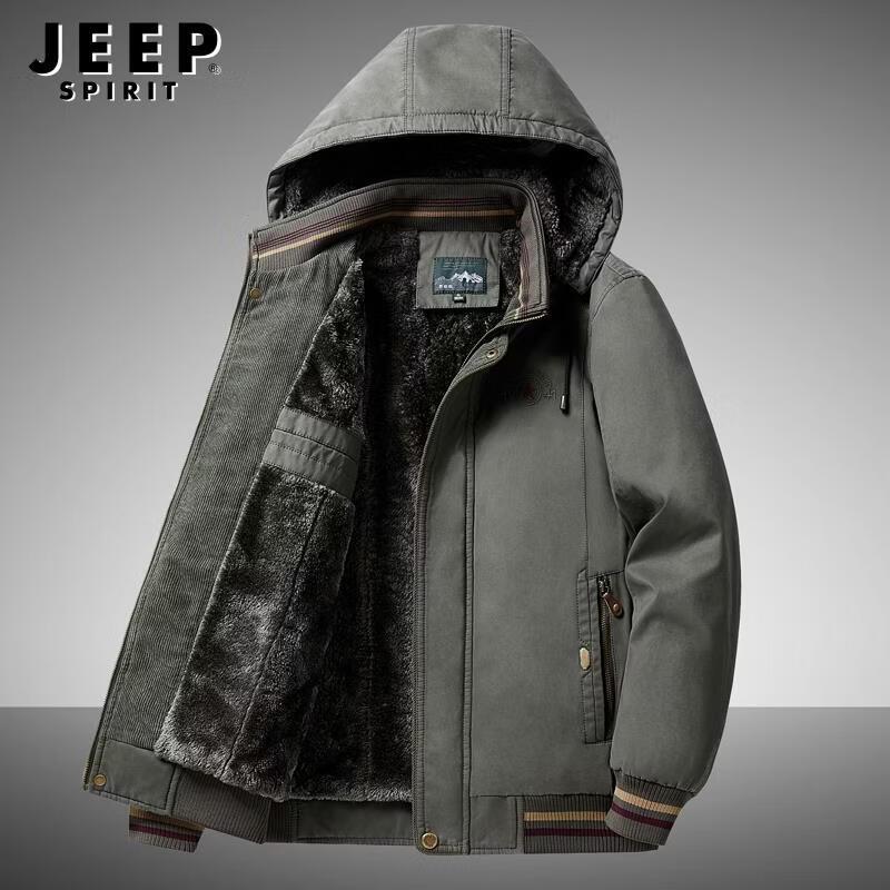 

JEEP SPIRIT Men s Fleece-Lined Winter Utility Jacket L