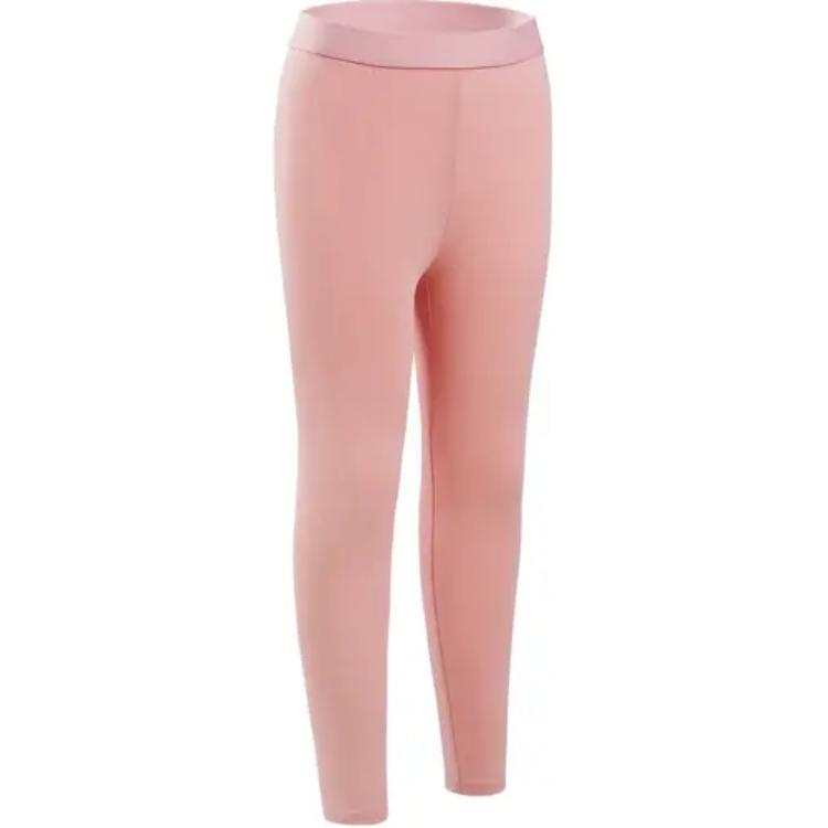 DECATHLON Casual Trousers Series 100 Solid Tight Soft Dark Pink Children's Style