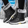 Women's Winter High-Top Non-Slip Snow Boots with Long Fur - Warm Large Size Ski Boots