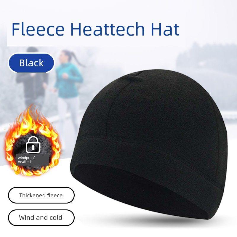 Outdoor Running Small Hat Cold-Proof Fall and Winter Polar Fleece Thickened Skiing Cycling Earmuffs Hat Thermal and Windproof Fleece Hat Men
