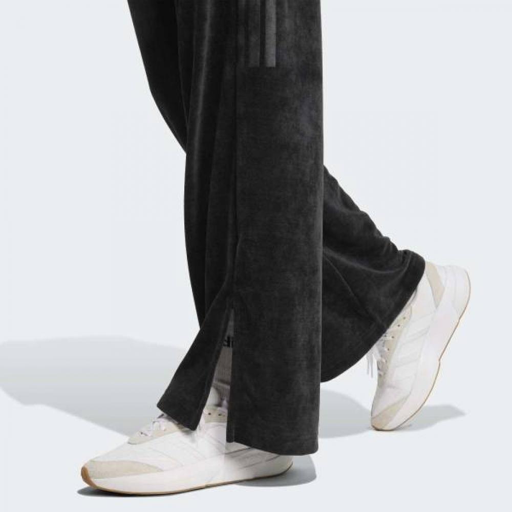 Adidas Womens Tyro Velour Open Hem Pants Loose Fit