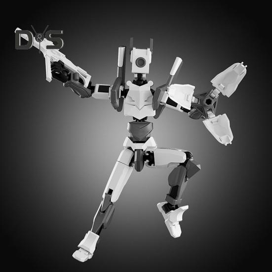 Robot Akciófigura Kiegészítőkkel Mozgatható Ízületek Robot Modell Játék Artikált Bábfigura Otthoni Irodai Dekoráció Dísz