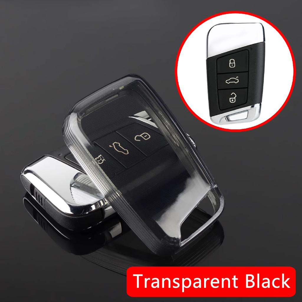 For Vw Passat B8 Arteon Atlas Cross Sport Jetta Transparent And Transparent Car Key Fob Cover Pack Accessories