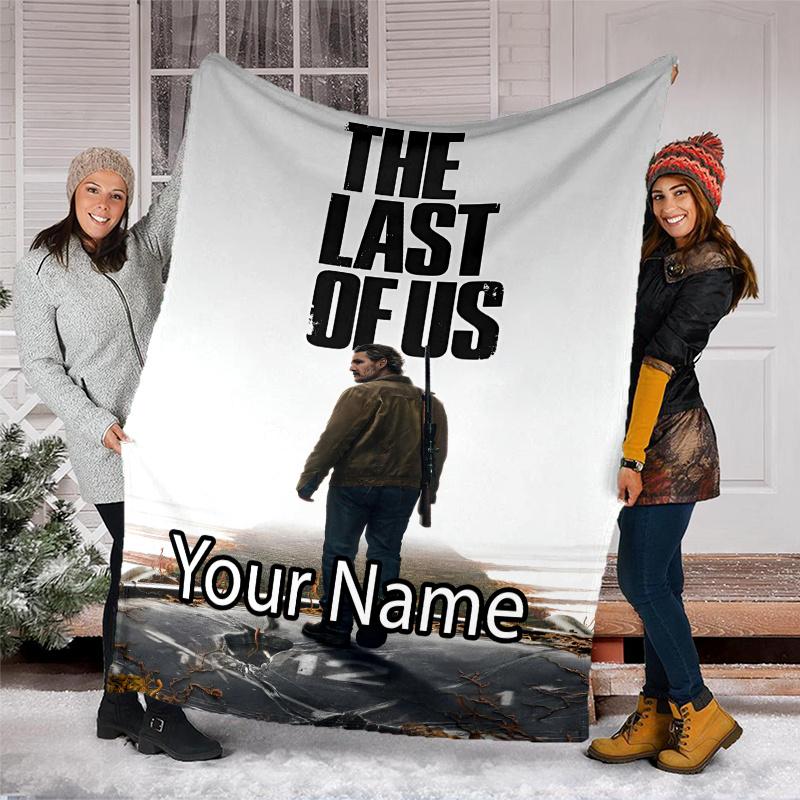 Custom Name The Last of Us Theme Printed Blanket - Perfect for Couch, Bed, Travel & Outdoor Use | Machine Washable, Cozy & Durable.