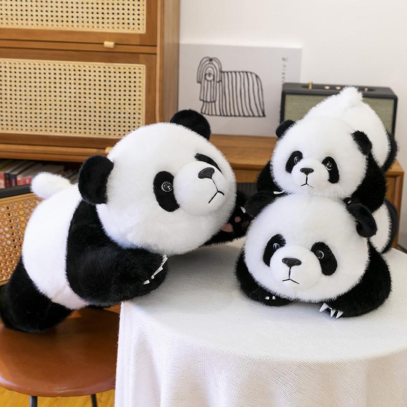 Cute Prone Cartoon Panda Plush Toy Pillow For Children And Room Decoration