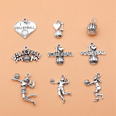 9 Stück/Set Volleyball Charms Schmuckherstellung Zubehör Komponenten Bulk