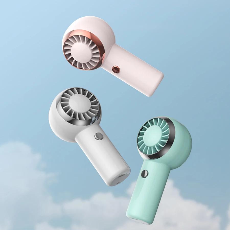 2025 New Ultralight Only 60G Mini Size Handheld Fan Portable Fan Air Cooler Pocket Fan Rechargeable for Travelling Shopping