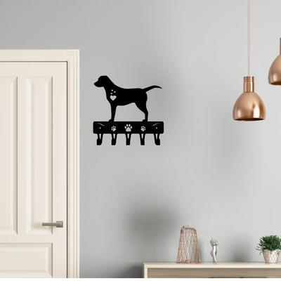 1 pz. Ganci Portachiavi e Portachiavi a Forma di Cane Labrador Retriever - 9 pollici/6 pollici Gancio da Parete in Metallo Arte Murale per Parete Artigianato in Ferro