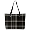 ROCK YOU ALL Tartan Check Tote Bag, Casual Design, Zipper Closure, Easy-to-Clean PU Leather, Exterior Pocket, Waterproof, Water-Repellent,