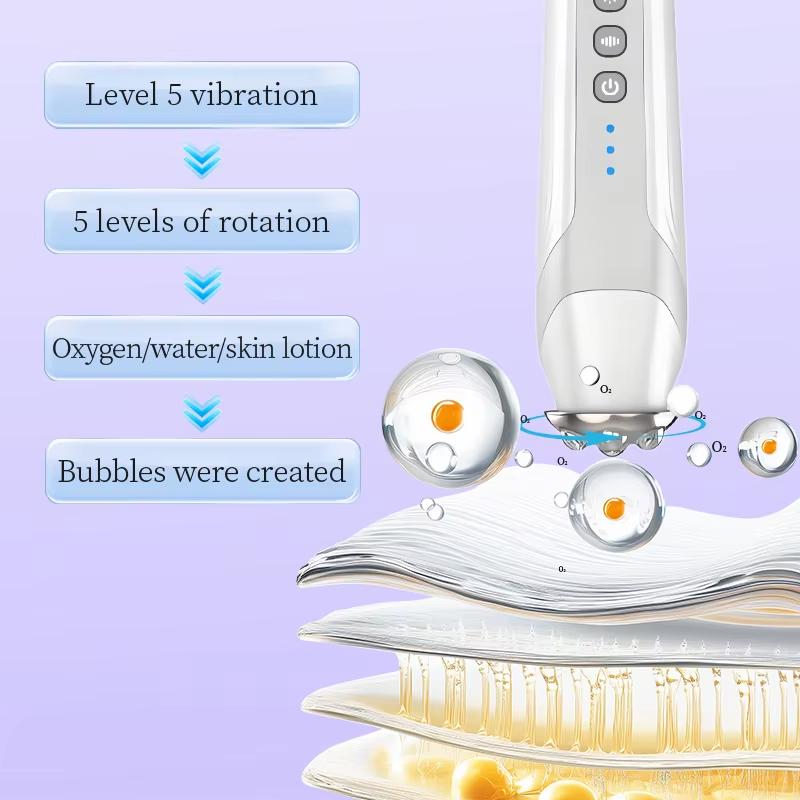 Sauerstoffblasenstift CO2 Sauerstoff Tragbares Gesichtsgerät CO2 Gel Hautpflegegerät Tiefe Hydratation Hautstraffung Reisefreundlich Einfache Bedienung