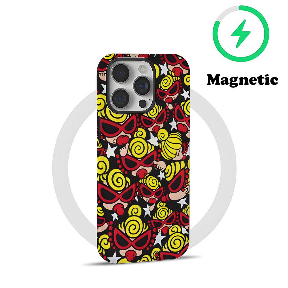 Japan Fashion Hysteric Mini Phone Case Magnetic For IPhone 16 15 14 13 12 11 Pro Max X XR XSMax 7 8 Plus Glossy Film Hard PC Co