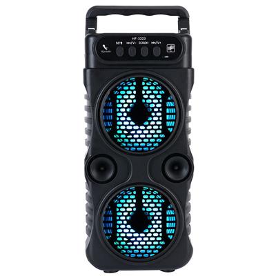 Outdoor Portable Wireless Speaker Dual 3 Inches Music Stereo Subwoofer Bass Usb Power Supply For Dancing Party Family Karaoke