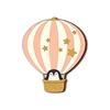 5 Pcs Hot Air Balloon Wall Art with Star Cloud Cartoon Animal Wooden Balloon Nursery Decor Boho Wall Sculpture for Living Room Bedroom Playroom