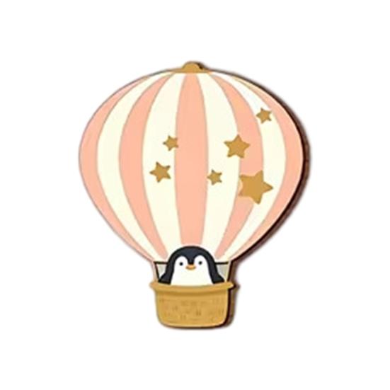 5 Pcs Hot Air Balloon Wall Art with Star Cloud Cartoon Animal Wooden Balloon Nursery Decor Boho Wall Sculpture for Living Room Bedroom Playroom