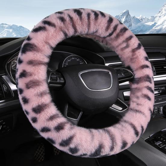 Bilrattkåpa Mjuk Luddig Varm Rattkåpa Vinter Plysch Biltillbehör
