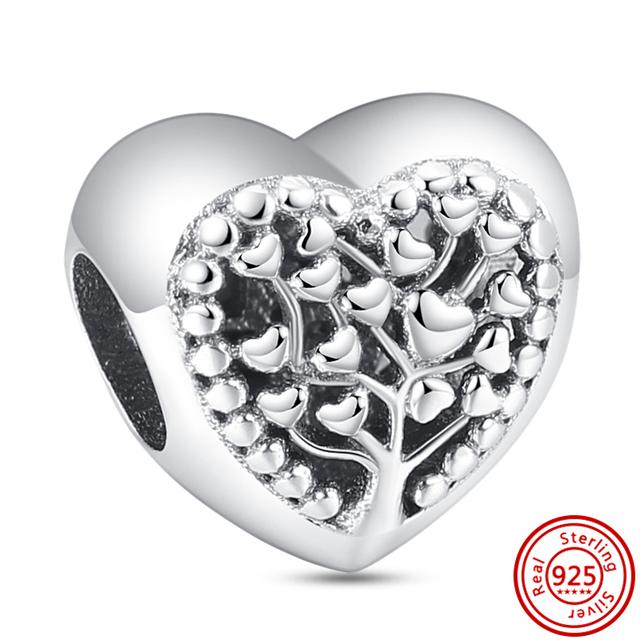Νέα 925 Silver Heart ψηλοτάκουνα Animal Pavé Beads Fit Charm βραχιόλι Γυναικεία μόδα κοσμήματα