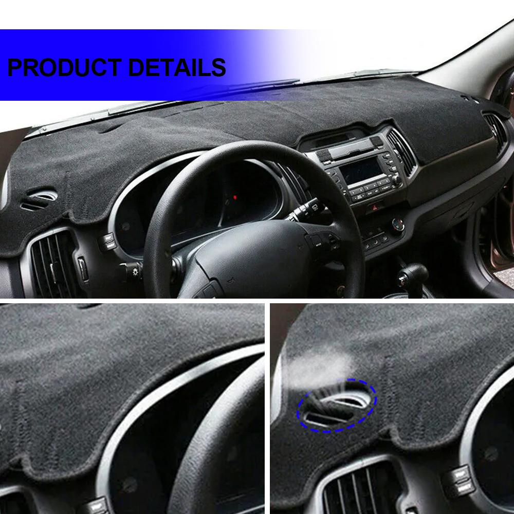 Car Dashboard Cover Mats For Kia Sportage R 2011 2012 2013 2014 2015 Avoid Light Pads Anti-UV Case Carpets Car Accessories