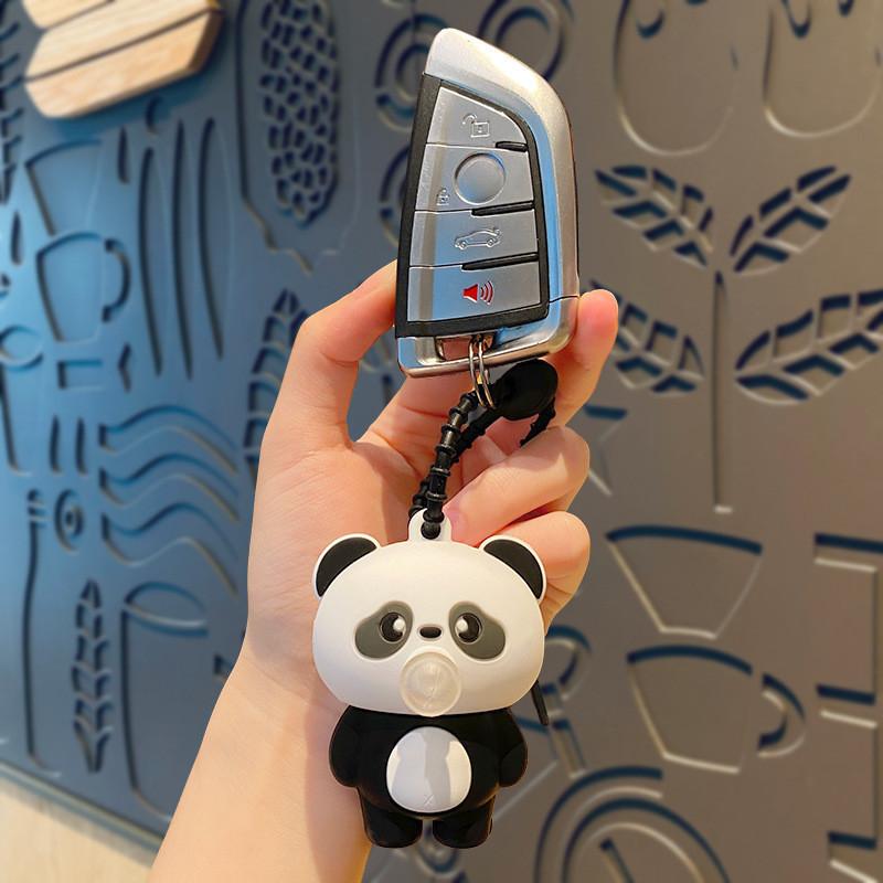 Adorable Cartoon Panda Unicorn Bubble Stress Relief Keychain For Gifts And Parties