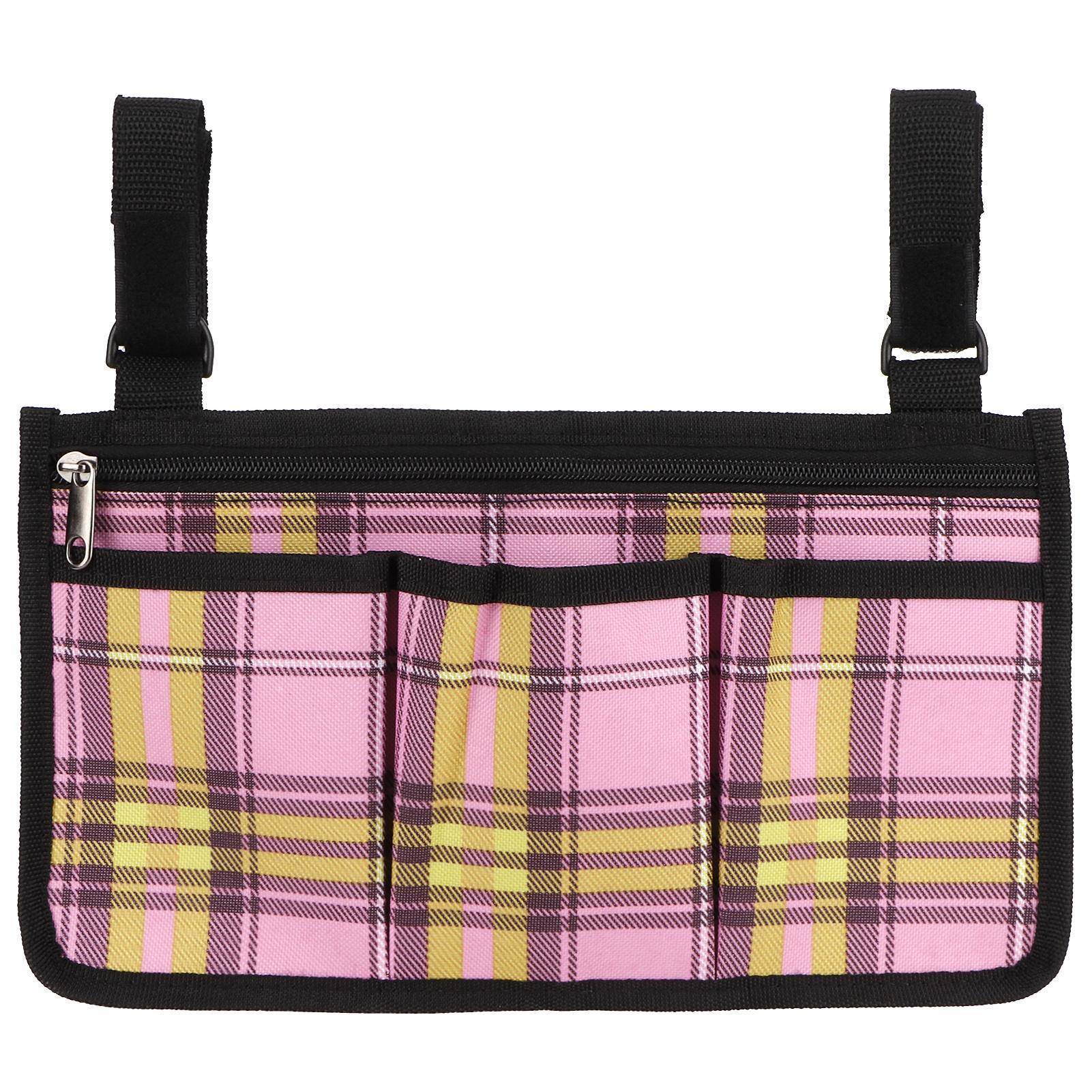 

Сумка-органайзер с несколькими карманами для инвалидной коляски, подвесная, для мелочей, кошелька, снеков, для хранения, синяя