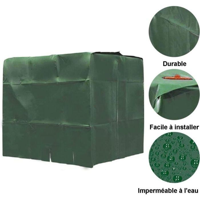 Cover for IBC Tank 1000 L 120×100×116 Cm - Green Oxford Polyester Cover, UV-resistant, Waterproof, Dustproof