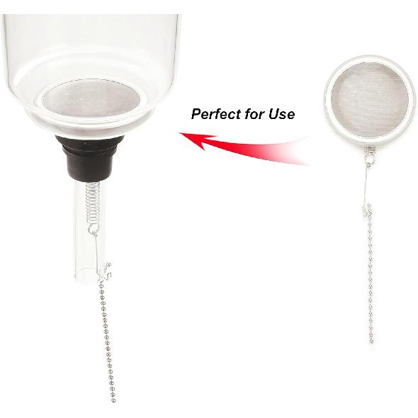 Reusable Syphon/Siphon Coffee Filter for Hario Yama Siphon Coffee Maker & Other Similar Syphon Coffee Maker, Permanent Stainless Steel & Silicon