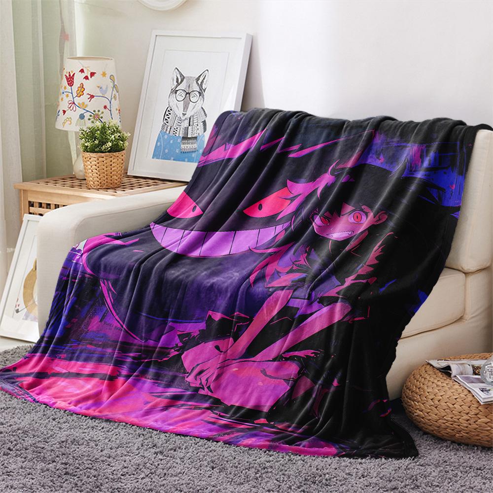 Dark Ghastly  Print Flannel Blanket, High quality Comfortable for All Seasons, Home Decor, Warmth and Comfort