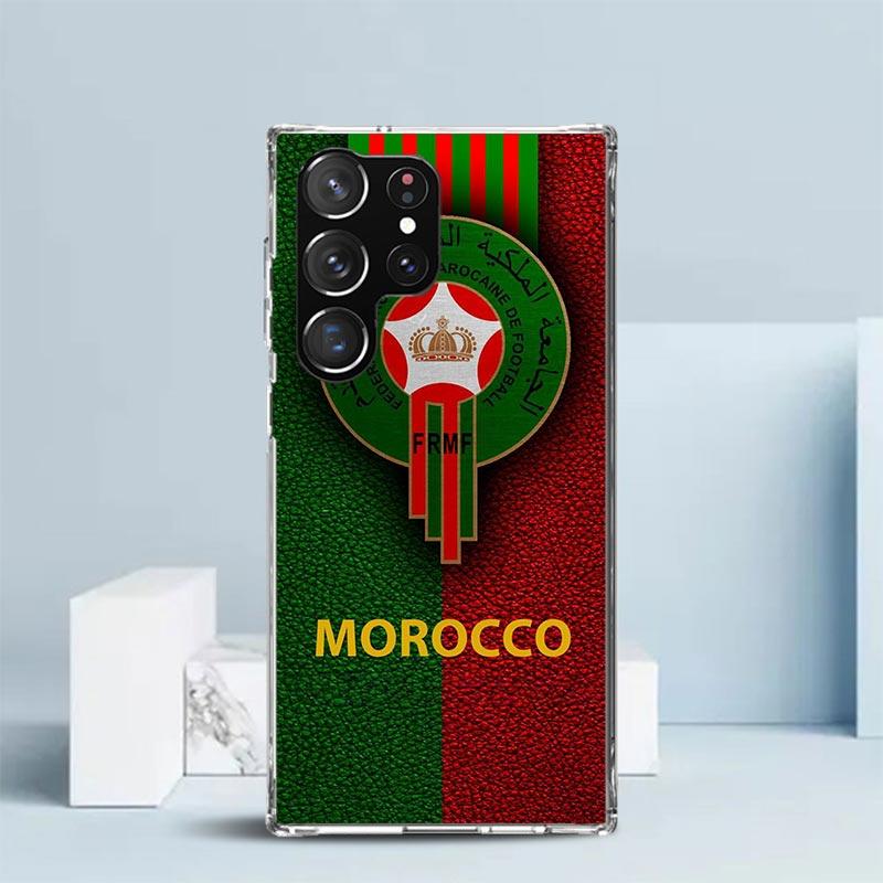 Morocco Flag Phone Case For Samsung Galaxy S24 S25 Edge S26 Ultra S22 S23 Plus S21 + S20 FE Soft TPU Back Cover Galaxy S22 S23 S
