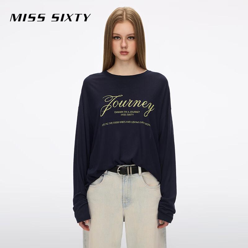 MISS SIXTY Women's Wool Blend Long Sleeve T-Shirt