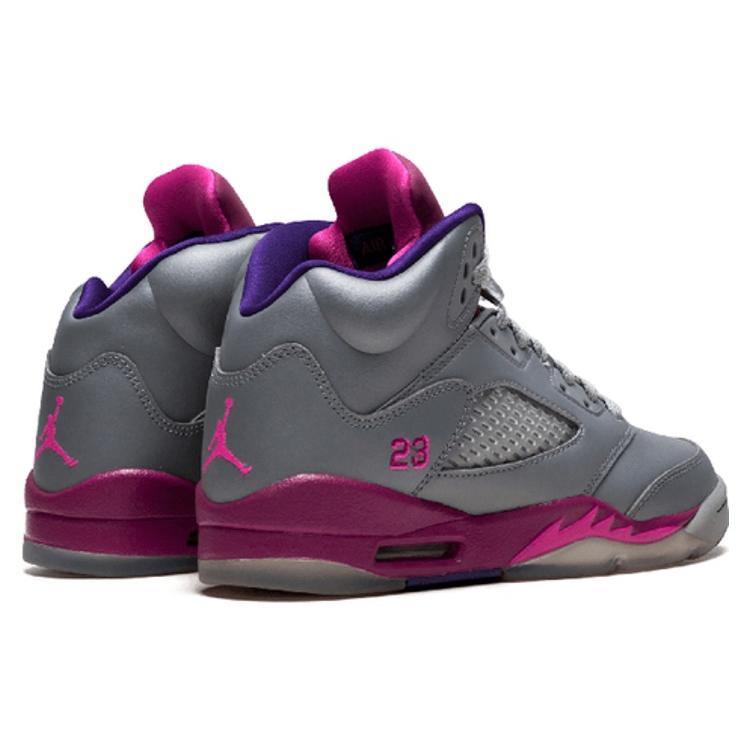 New Jordan 5 Retro Cement Grey Pink GS 440892-009