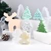 Christmas Tree Silicone Mold Santa Elk Scene Candle Mould Plaster Resin Mold 3D DIY Gypsum Aromatherapy Candle Mold Party Decor