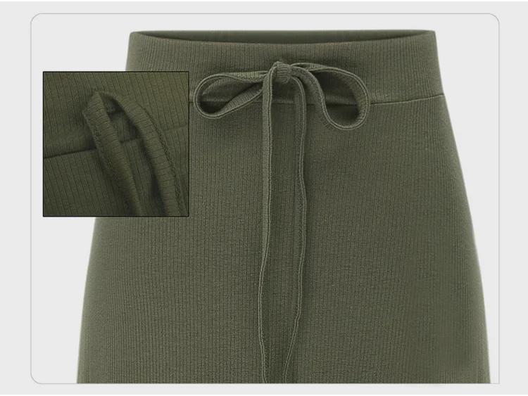 New High-Waist Slit Belt Skirt for Women: Korean Style, Slim, Temperament, Mid-Length Hip Skirt for Spring & Summer