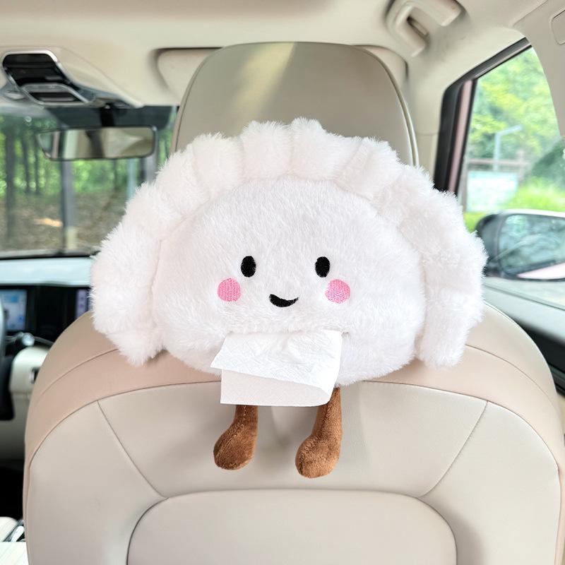 Creative Cartoon Car Plush Tissue Box - Hanging or Armrest Style