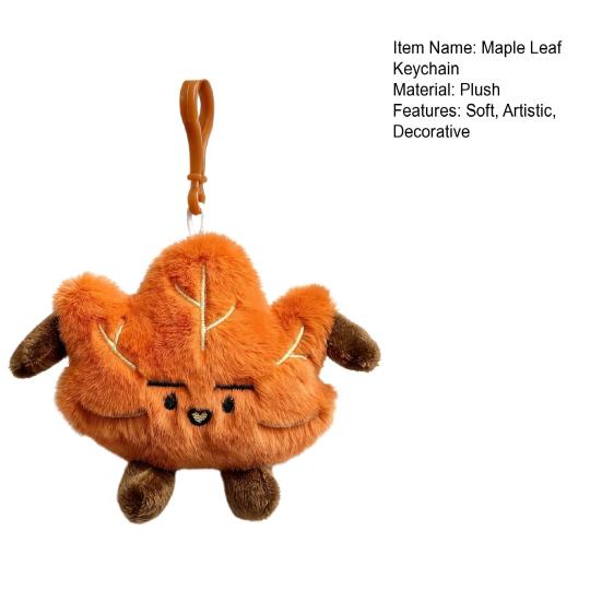 Porte-clés Peluche Feuille d'Érable Yousheng Jouet Peluche Feuilles Dessin Animé Anime Charme Sac à Dos Accessoire Mignon Thème Automne
