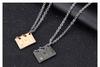Eternal Love Pair Necklace Popular Brand Pink Gold 18K Genuine Pendant Stainless Steel Love Engraved Love Story [Rockyu] Women's