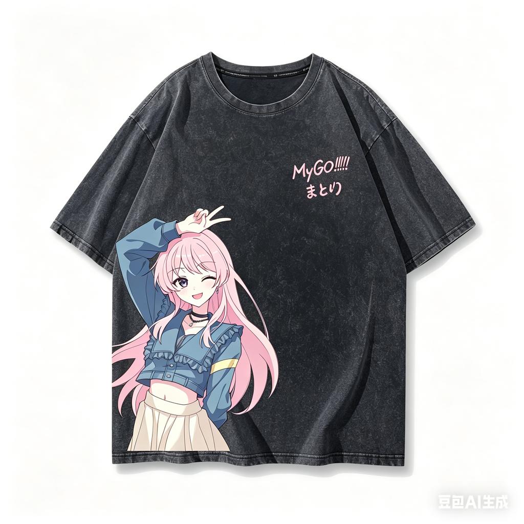 BanG Dream Washed Tshirt Personality Clothes NewModel Anime Tshirt Year Round Clothing Streetwear Plus Size Breathable Soft