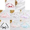 Elegant Lace Collar Necklace Maid Neck Collar Bowknot Lace Choker Necklace Chain Choker Suitable for Cosplay and Parties
