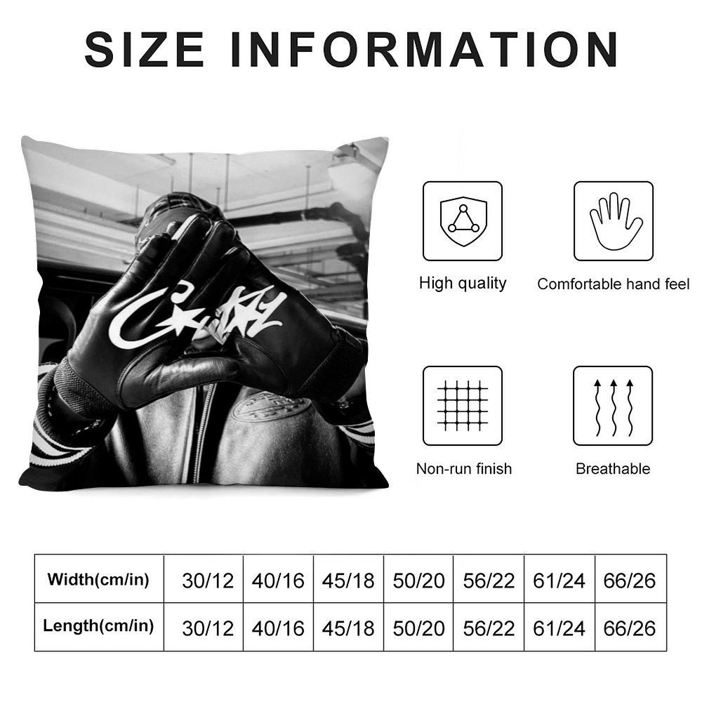 Fashion Brand C_Corteizs Cushion Cover Soft Plush Fabric Double-Sided Printed Sofa Cushion Cover For All Seasons Home Decor Gift