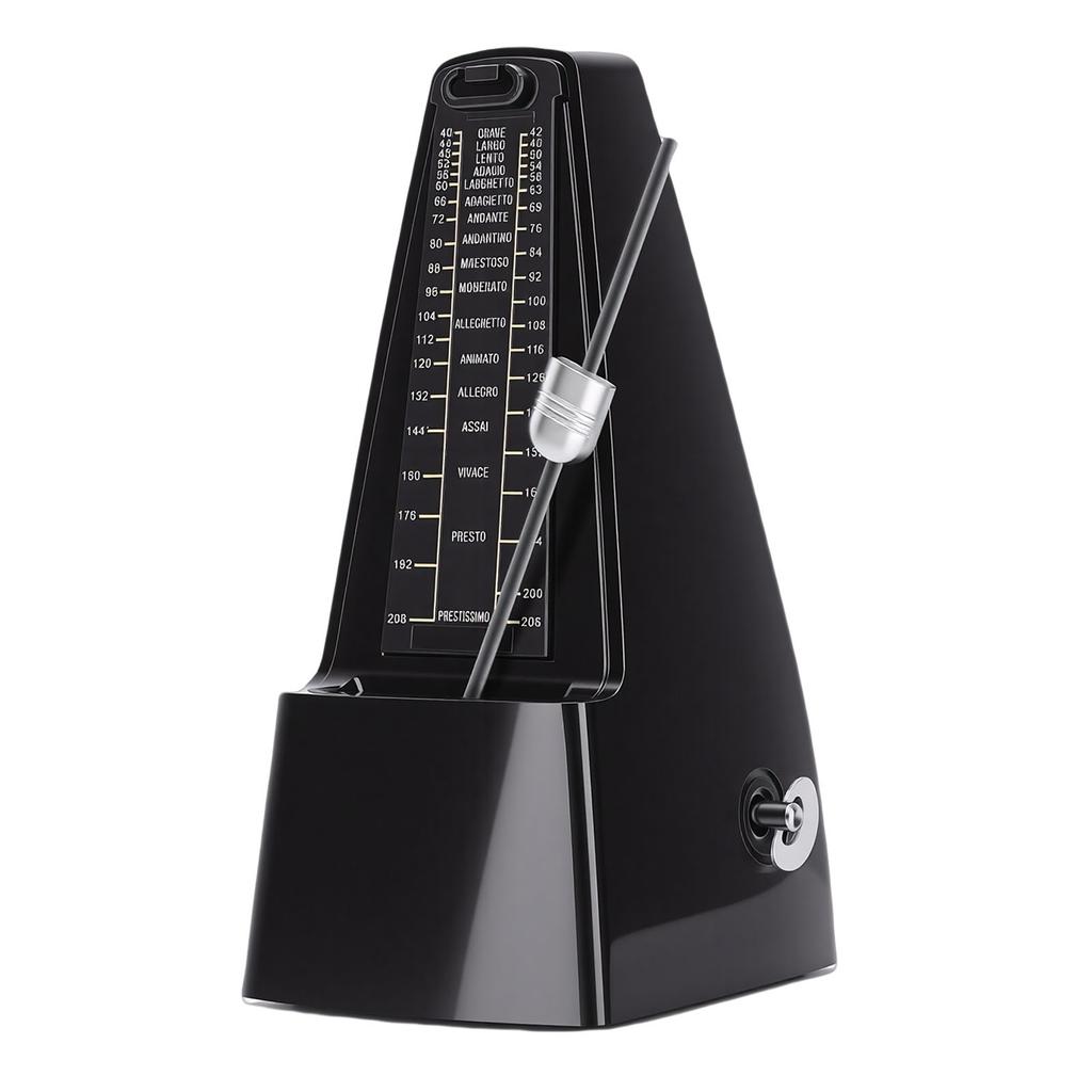 Metronome for Piano Guitar Violin Rhythm Practice Tool No Battery Needed Mechanical Metronome Black