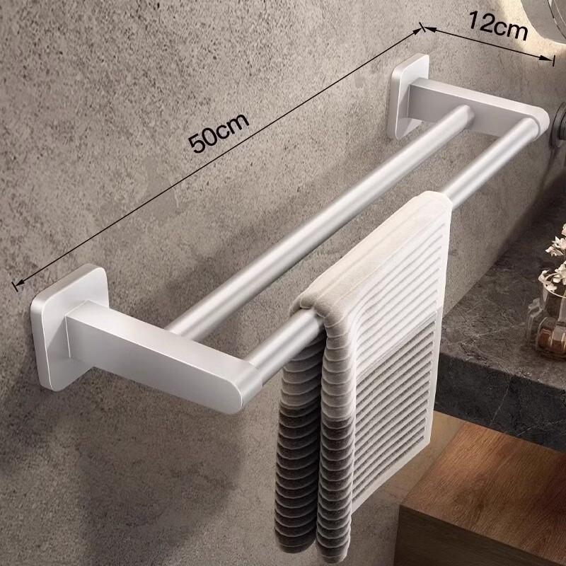 Handun Space Aluminum Bathroom Towel Rack with Storage Shelf