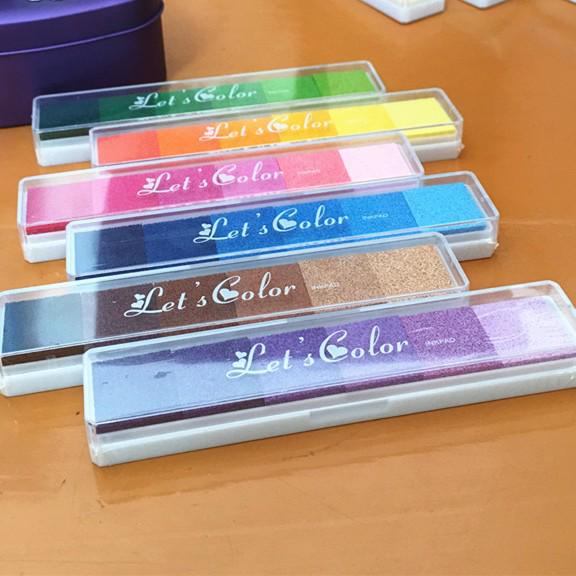 Gradient Candy Color Ink Pad for Finger Painting & DIY Stamping - 6 Color Options