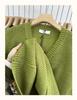 Xiao Wang's 19364 Spring Korean Plus Size V-Neck Casual Loose Knit Sweater Vest