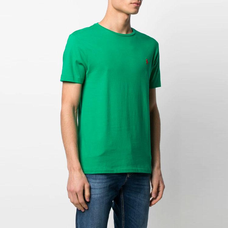 Polo Ralph Lauren Solid Color Short Sleeve T-Shirt Men Tops Green 710671438C-263