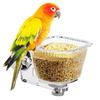 Transparent Magnetic Bird Feeder Anti-Tip Pet Feeder Ledge Parrot Water Bowl  Drinking