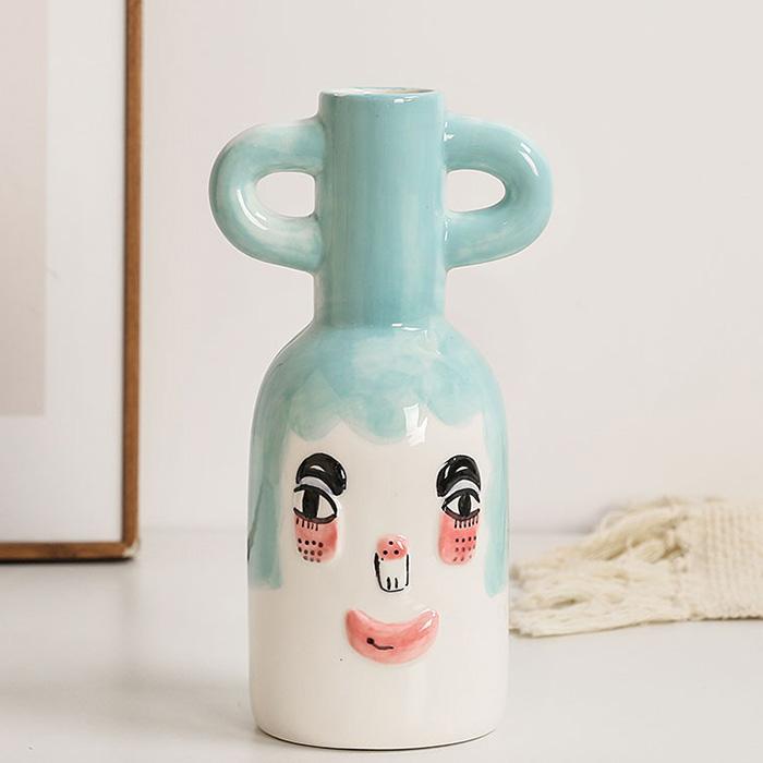 

Ваза Керамическая ваза Европейская классическая ваза Домашняя гостиница Цветочная композиция Модный орнамент Ваза B