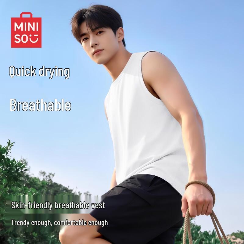 MINISO Men s Cooling Quick-Dry Mesh Sports Vest L