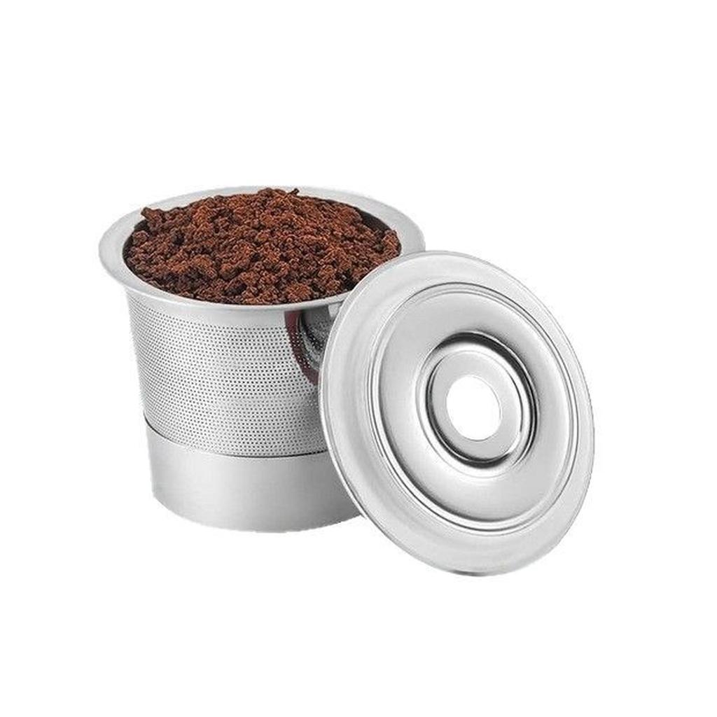 Stainless Steel Reusable Offee Capsule Cup Wide Compatible Refillable Kcups With Lids For Coffee Lovers Kitchen Supplies