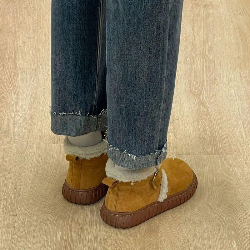 Mao Mao Shoes Snow Boots Children 2025 Autumn and Winter New Thick-soled Piled Thickened Non-slip Cotton Shoes Women's Shoes Ins Tide